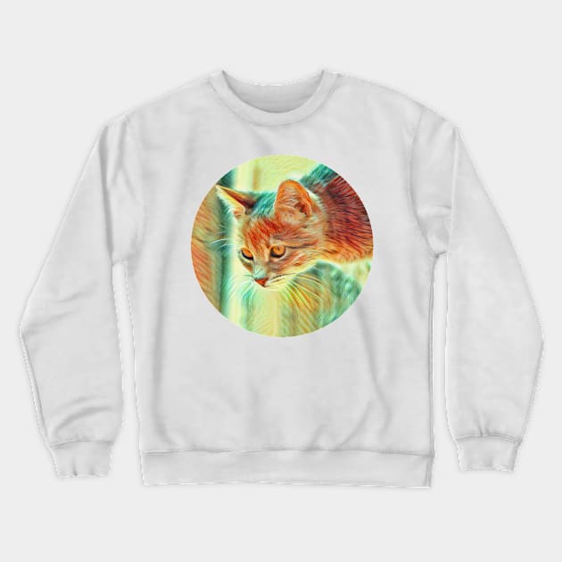 Curious floppy cat Crewneck Sweatshirt by GoranDesign